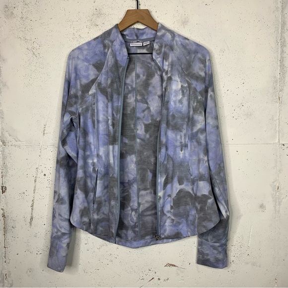 Athleta Salutation Jacquard athletic Zip Up Jacket Size Large - Picture 9 of 12